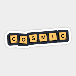 Cosmic Scrabble Letters Sticker